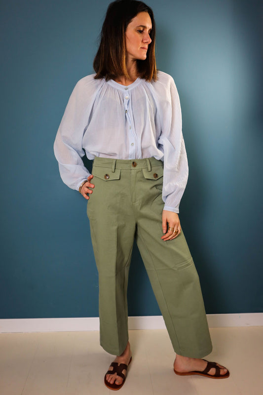 GRACE & MILA MILITARY GREEN TROUSERS