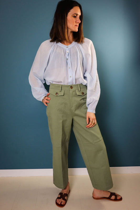 GRACE &amp; MILA MILITARY GREEN TROUSERS
