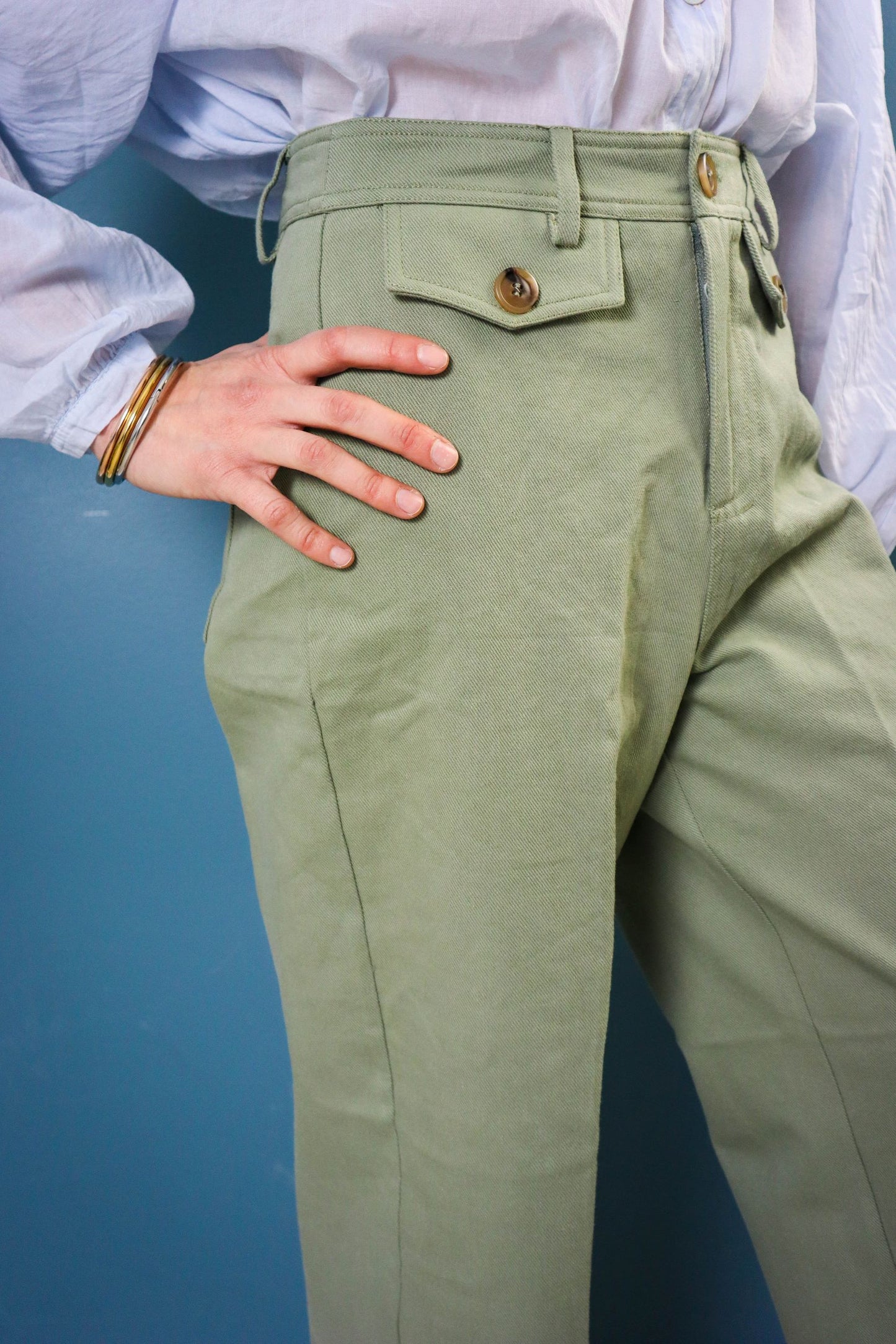 GRACE &amp; MILA MILITARY GREEN TROUSERS