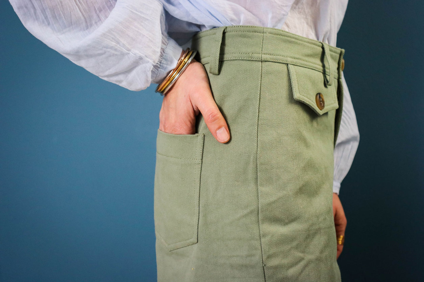 GRACE &amp; MILA MILITARY GREEN TROUSERS